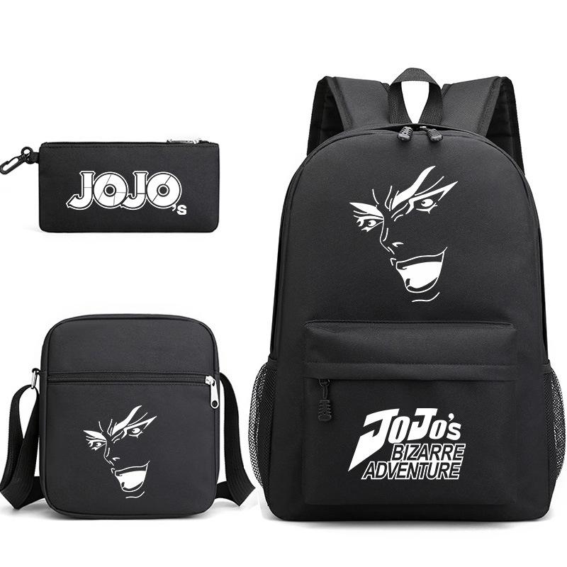 Anime Oo'S Wonderful Adventure Peripheral Schoolbag Pencil Bag + Diagonal Hanging Bag + Backpack Three-Piece Set