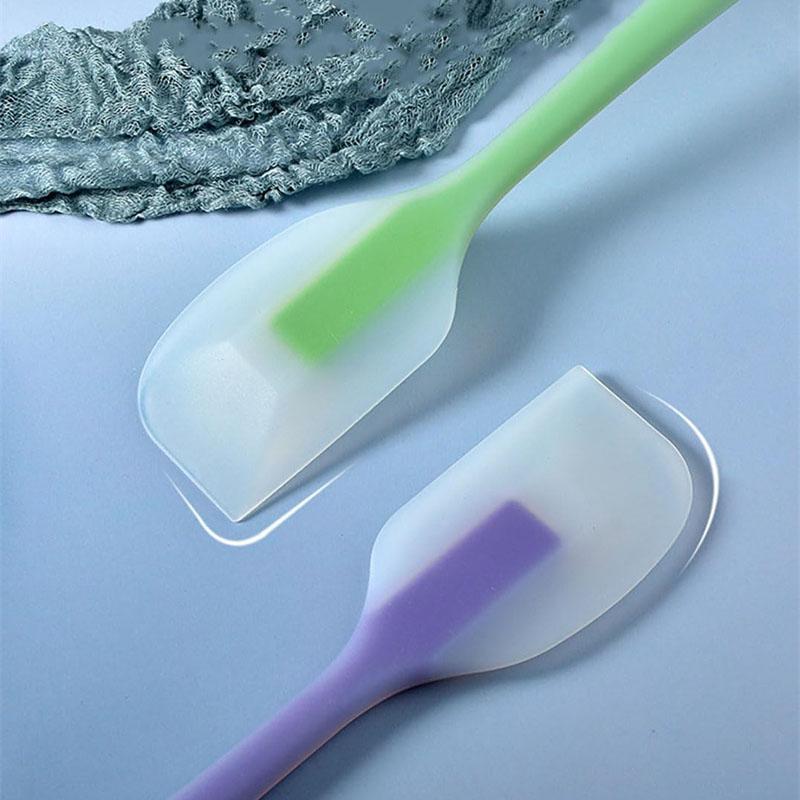 Silicone Spatula Heat Resistant Flexible Spatula Cake Cream Soft Spatula Translucent Head Spatula Baking Tools Kitchen Utensils