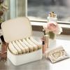 PU Leather Jewelry Organizer Case Multipurpose Jewelry Case with 8 Pockets for Sorting PU Organizers for Daily Use