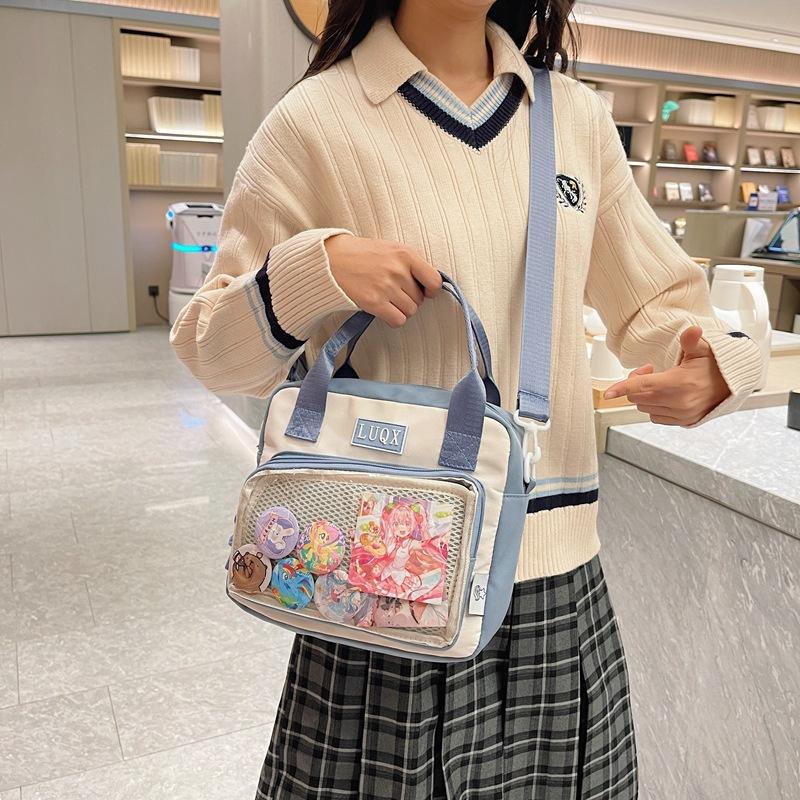 New cute versatile portable pain bag Japanese two-dimensional transparent female student shoulder messenger bag casual bag