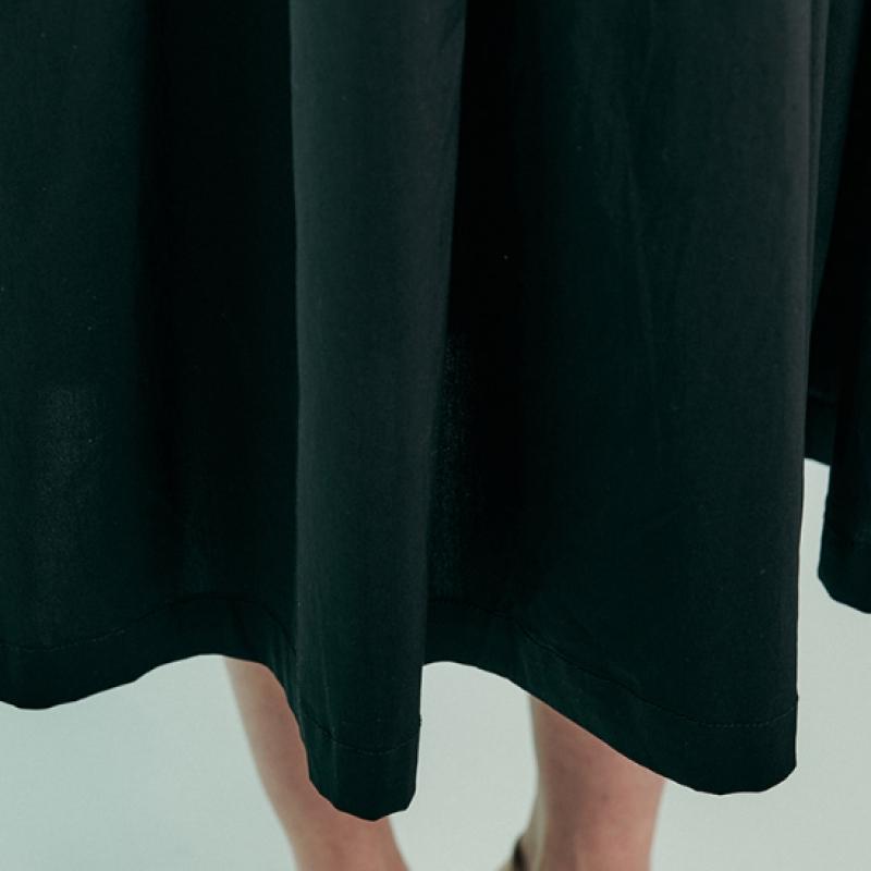 Maxza Ruffle Shirring String Loose Fit Long Dress Zc08qp501on