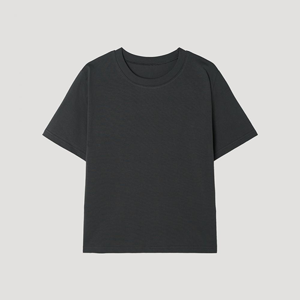 

[shs Miss] Basic Round Neck ShorT Sleeve T shirT sajTsp22510 blacks/00