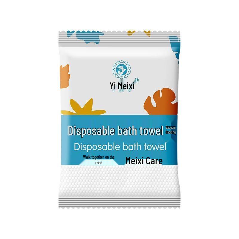 Extra Thick Disposable Adult Bath Towel - Super Absorbent, Individually Packed Cotton for Travel & Hotel Use