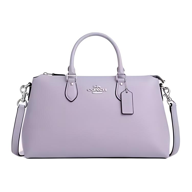 

Coach Georgia 34 Top Zip Closure Exquisite Pebbled Leather Shoulder Crossbody Tote Bag Large Women bags Light-Purple CR156-SVLL Basic Set (Bag+Dust Bag)