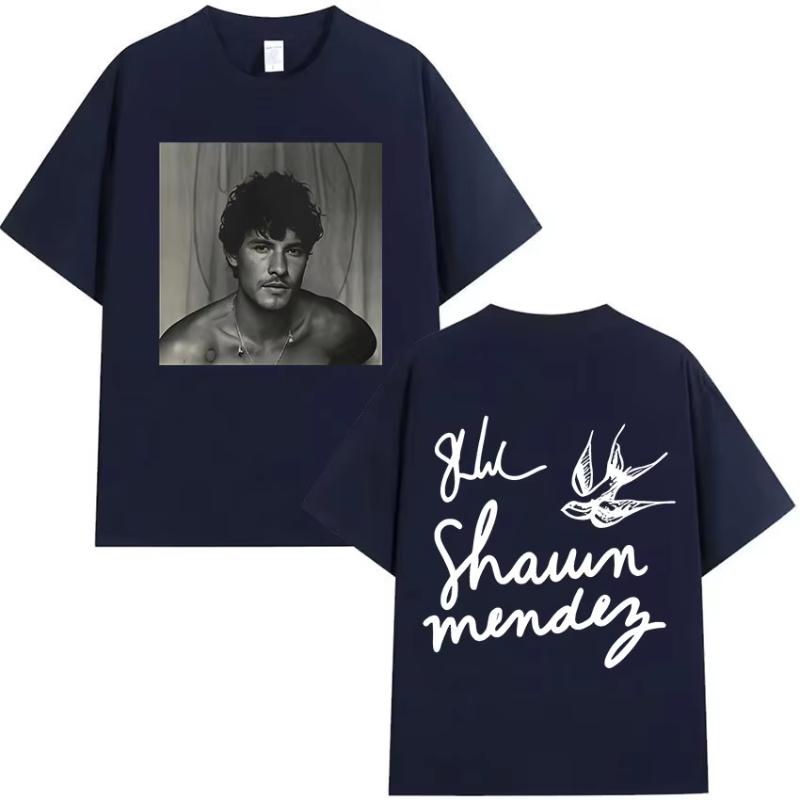 Rapper Shawn Unisexdes Tour 2025 Nuova Maglietta Grafica Album Unisexs Hip Hop Gotico Manica Corta Magliette Vintage Cotone Oversize