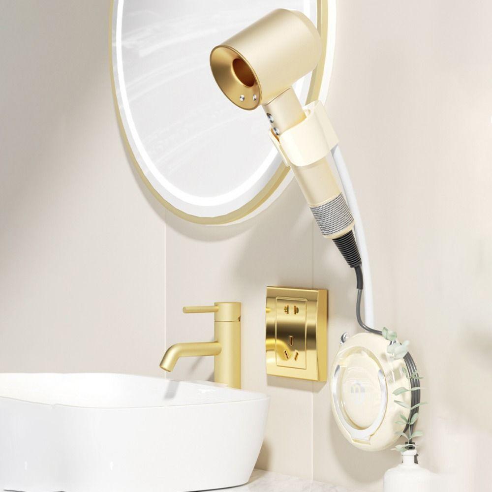 Moisture-proof Hair Dryer Fixer 360° Adjustable Bathroom Storage Rack Hair Dryer Organizer  Travel