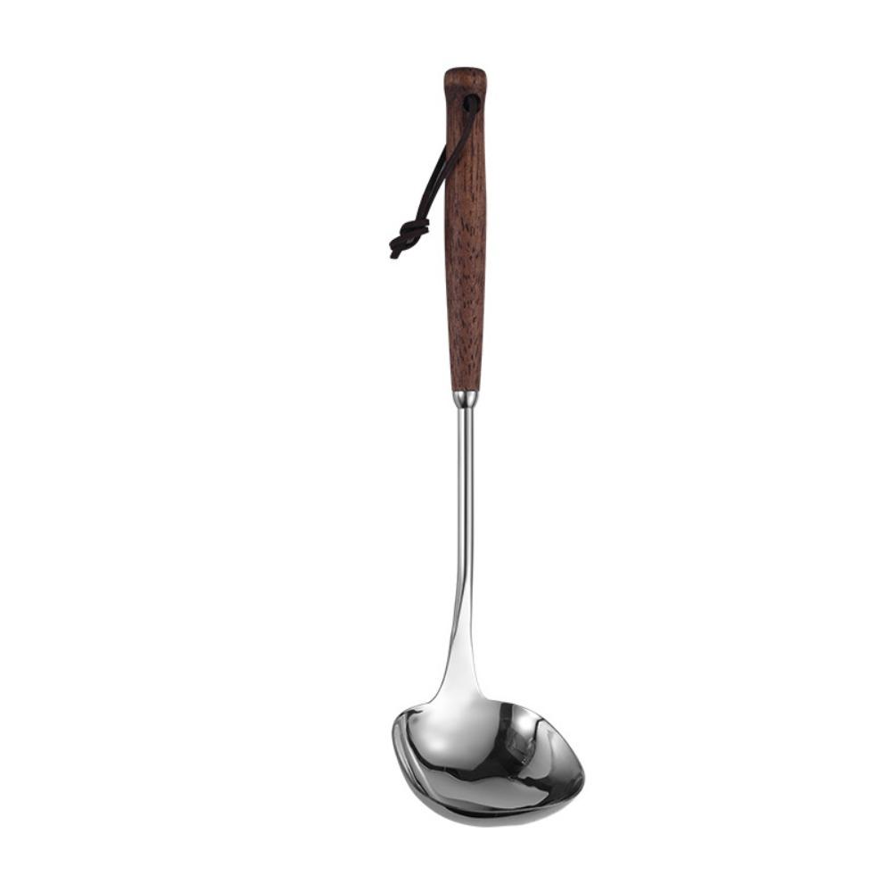 Stainless Steel Hot Pot Spoon Non-Slip Long Handle Colander Kitchen Tool Soup Ladle  Kitchen