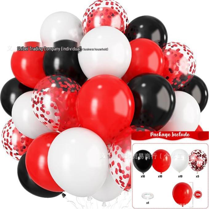 12-Zoll 35 Stück Pailletten-Konfetti-Ballons für Weihnachten, Halloween, Geburtstagsfeiern