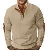 Spring/Autumn Men's Sweatshirt Half-Zip Men's Casual Oversized Jacquard Stand Collar Top