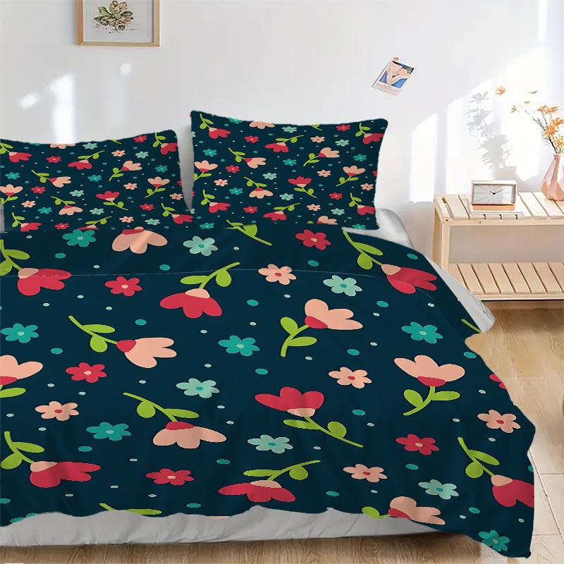 3pcs Floral Pattern Bedding Cover Set, Fashion Classic Popular Print Bedding Set, Soft Comfortable, All Season Use, For Bedroom, Guest Rooma0819135