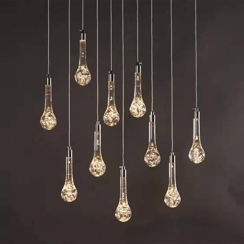 10 Water Drop Chandelier Sea Urchin Chandelier Wedding Christmas Day Props LED Decorative Lights