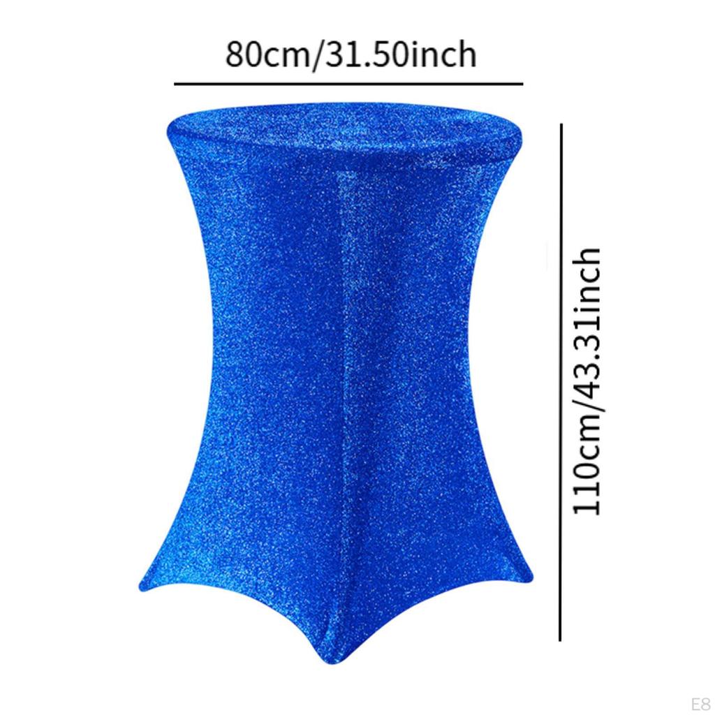 Cocktail Tablecloth 31.50"x43.31" Easy Installation Round Premium Highboy Table Cover for Event