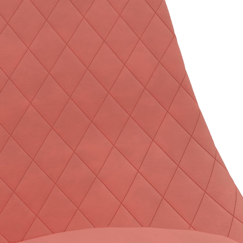 Dining Room Chairs 4 pcs Swivel Pink Velvet