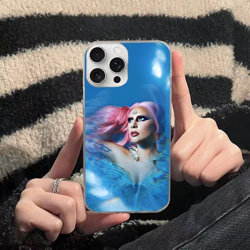 Singer L-Lady Gaga Mayhem Phone Case For iPhone 17 16 15 14 13 12 11 Plus Pro Max Satin Colorful Glossy Surface