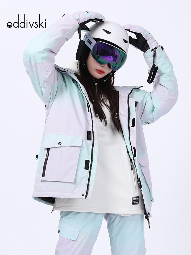 Oddivski Unisex Ski Suit: Trendy, Waterproof, Windproof, and Insulated for Snowboarding, Mountaineering, and Hiking