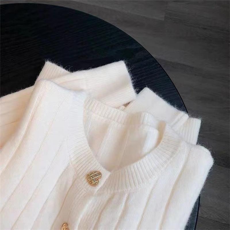 Knitted Cardigan for Women Spring and Autumn Winter Loose Outer Sweater Coat Gentle Style Top