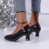 Fashion Slip-on Women's Shoes 2024 Autumn Style Shallow Comfortable Work Shoes Casual Fashion High Heels Large Size 34-43 Tacones Mujer
