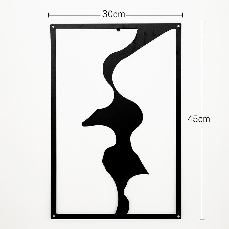 Metal Wall Painting Iron Wall Hanging Decoration Nordic Woman Silhouette Home Decor Macrame Wall Ledges Living Room Decor Gift