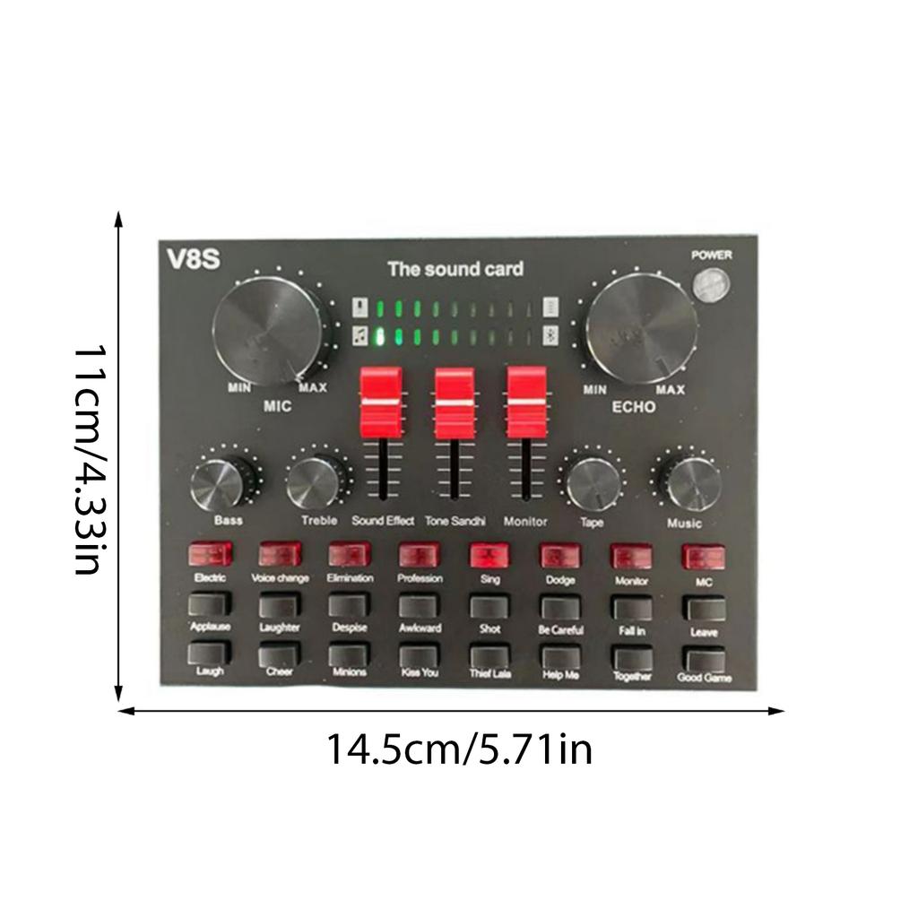 Studio External Sound Card With Clear Sound Capture Dedicated Mics Input And Not Latencys Headphone Monitoring System