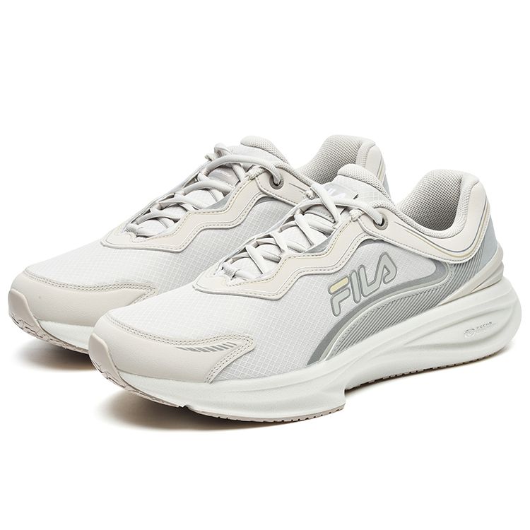Fila Athletics Energy Comfortable Fabric Synthetic Leather TPU Low-Top Running Shoes Men Sneaker Quiet-Gray Silver-Cloud-Gray A12M241105FQS