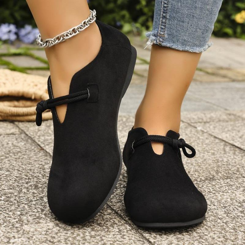 Retro Flat Shoes New Design Shallow Loafers Women's Casual and Comfortable Solid Color Women's Shoes