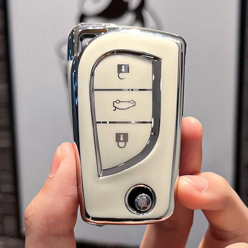 For Toyota Camry RAV4 Auris Corolla Avensis Verso Yaris Aygo Scion TC IM 2015 -2023 TPU 2 3 4 Buttons Car Key Cover Case
