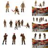 Miniature 1:64 Firefighter Figures Realistic Collection Mini Diorama Action Figures for Diorama Miniature Scene Decoration