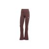 Originals Essentials Series Rib Flared Pants Classic Logo Design Casual Daily Bottoms Women Dark Grey Brown IJ5398