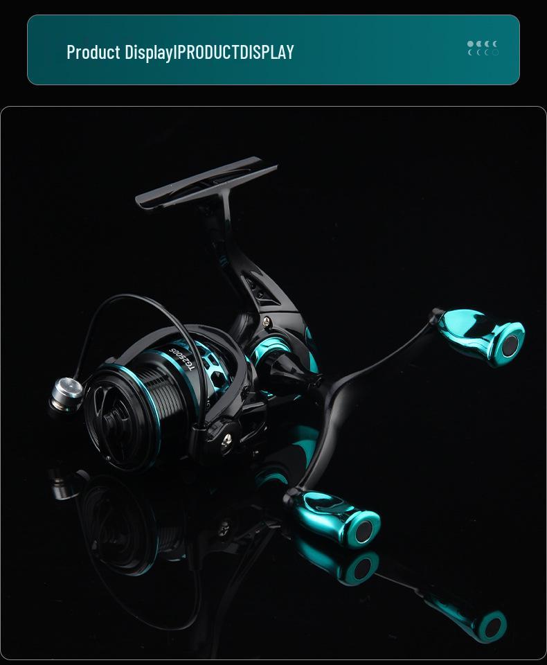 Haotun Zero-Gap Double Handle Spinning Reel: 5.2:1 Long-Cast, Squid & Micro-Object Fishing.