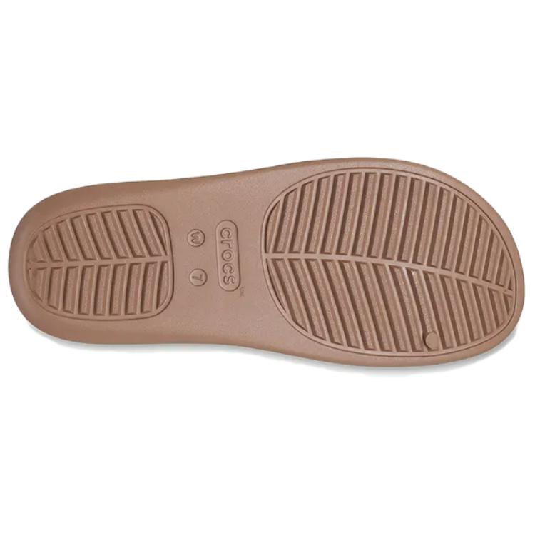 Crocs Fashionable Simple Elegant Slip-Resistant Shock-Absorbing Slide Sandals Women Sandals Brown 209409-2Q9