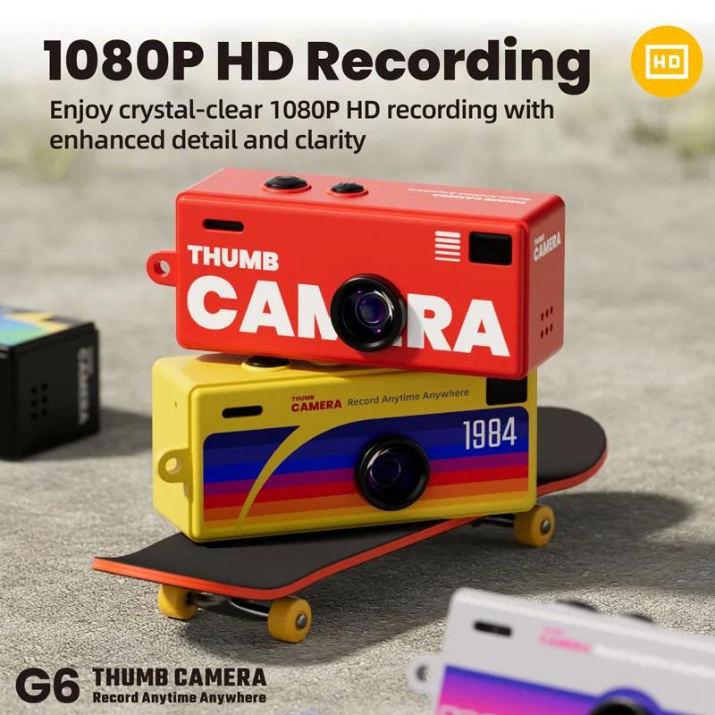 G6 Mini Thumb Camera, Cross-Border Pocket Camcorder for Students, Outdoor Sports Action Camera for Kids Portable Video and Photo