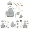 Childrens Morandi Delightful Color Cooking Apron With 11 Piece Kitchen Toy Set