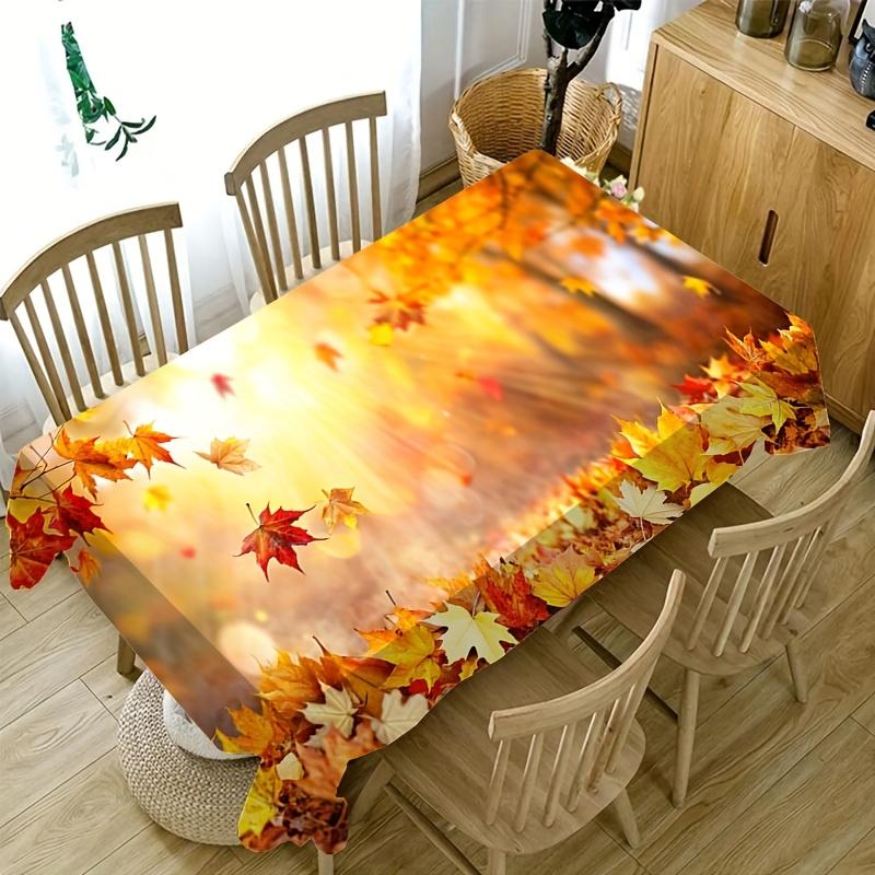 Herfstlandschap Rechthoekige Tafelkleed voor Tafeldecoratie Keuken Eetkamer Waterdicht Herbruikbaar Tafelkleed voor Tafels Eetkamer 100x160cm