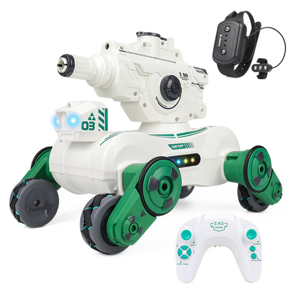 

JC013 2.4G RC Mechanical Battle Dog Four Wheels Drive Water Bomb Spray Toy, Dual Controller (CE/CPC/EN71/ASTM Certified) White