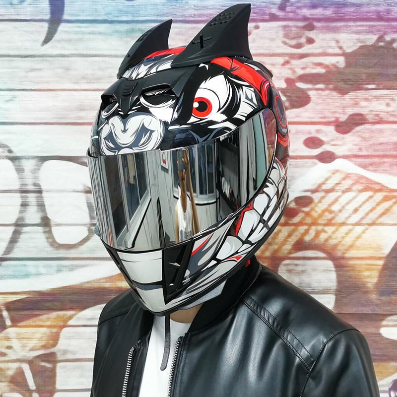 Jiekai Electric Vehicle Bike Helmet Men's and Women's Full Helmets Four Seasons Double Mirror Bluetooth Personalized Helmet Grey Party