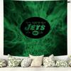 New york jets Logo Wall Tapestry Aesthetic Wall Hanging Printed Fabric Blanket Decorative Tapestries for Bedroom Living Room Home Decor