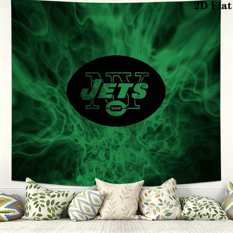 New york jets Logo Wall Tapestry Aesthetic Wall Hanging Printed Fabric Blanket Decorative Tapestries for Bedroom Living Room Home Decor