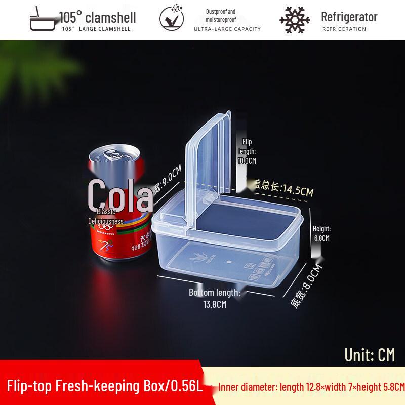 Transparent Flip-top Food Storage Container Set