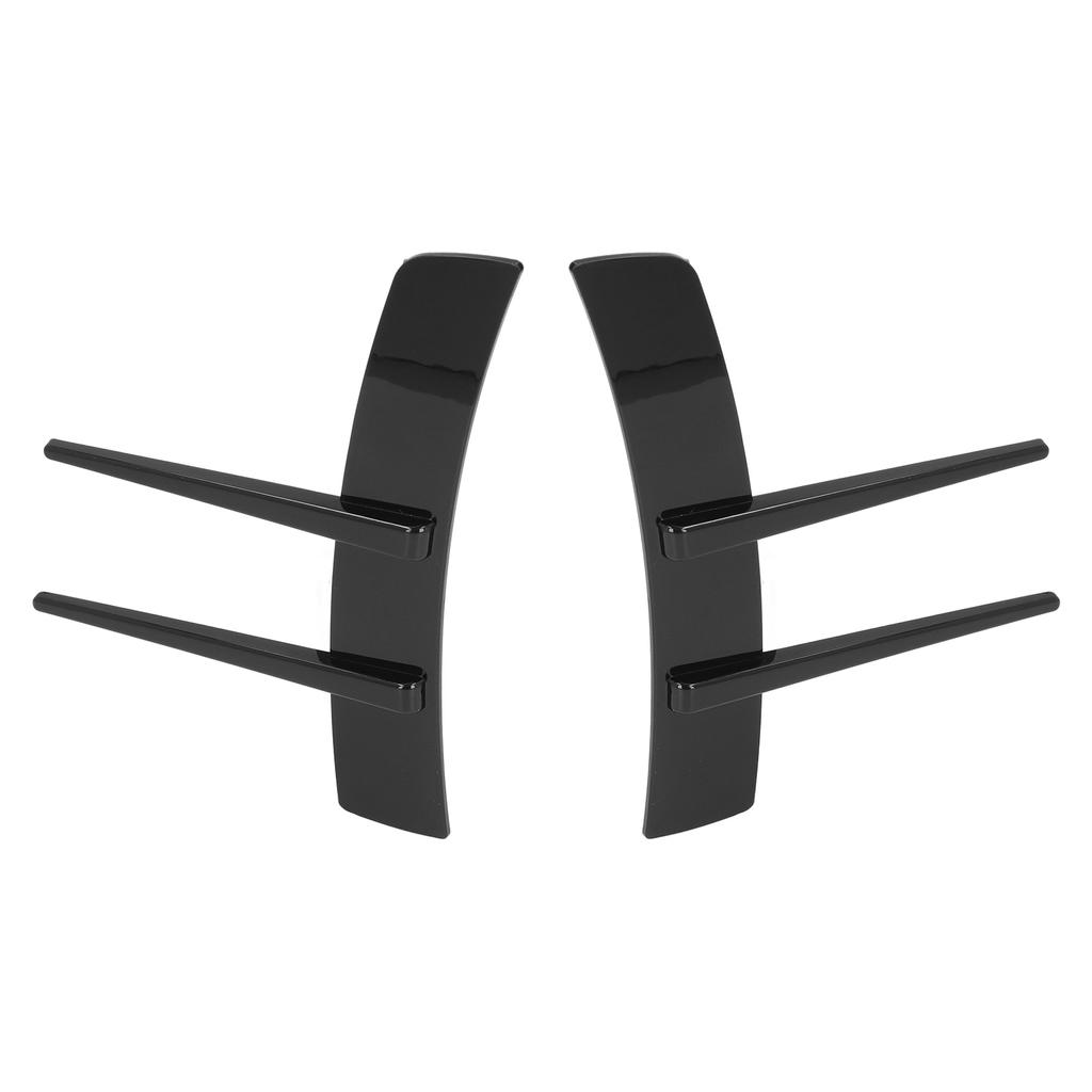 2 Pcs Gloss Black Front Bumper Side Spoiler ABS Body Spoiler Canard Universal for Car