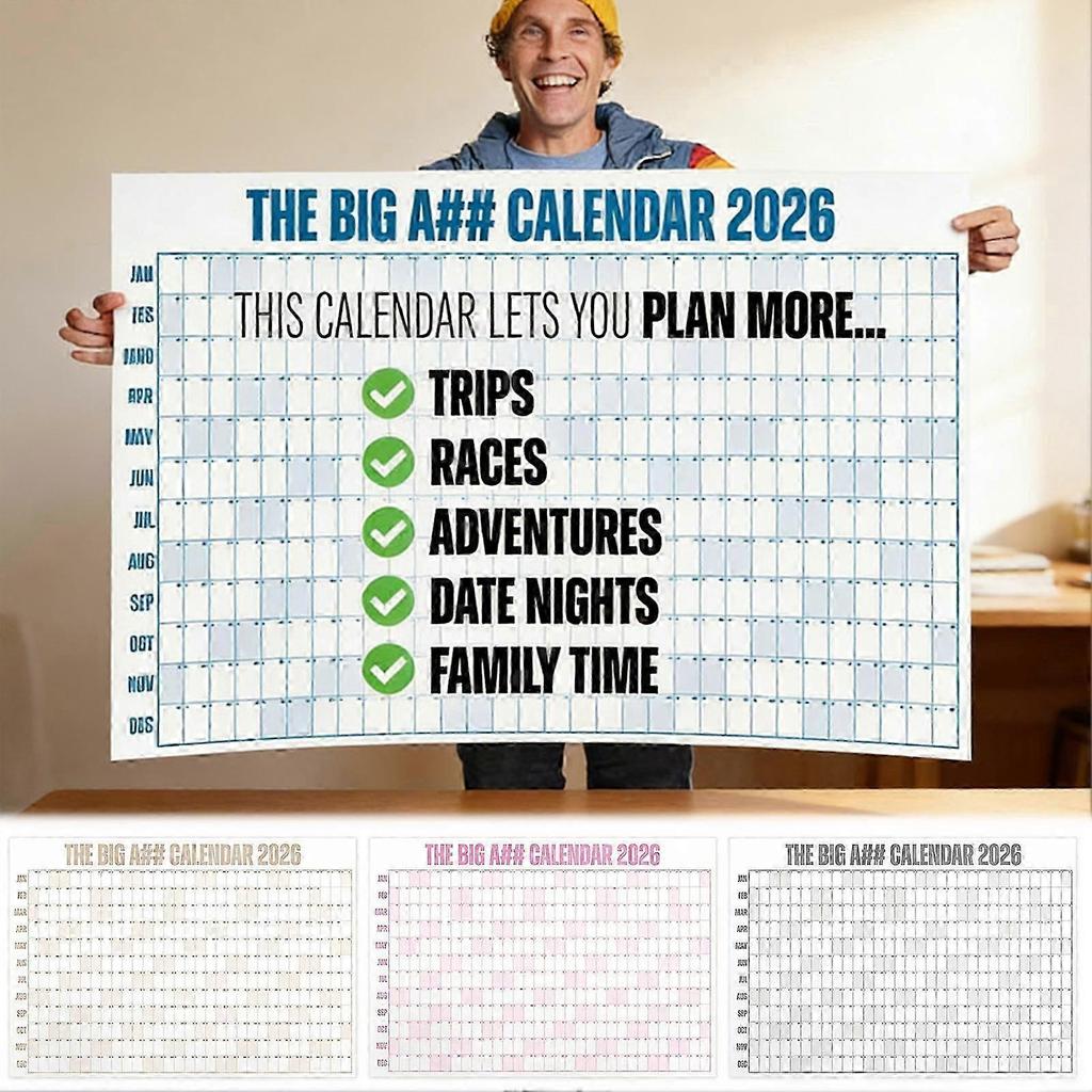The Big A## Calendar 2026 - Oversized Wall Calendar with Pen & Stickers, 2026 Monthly Planner for Home Office, 33x43 Inches Less