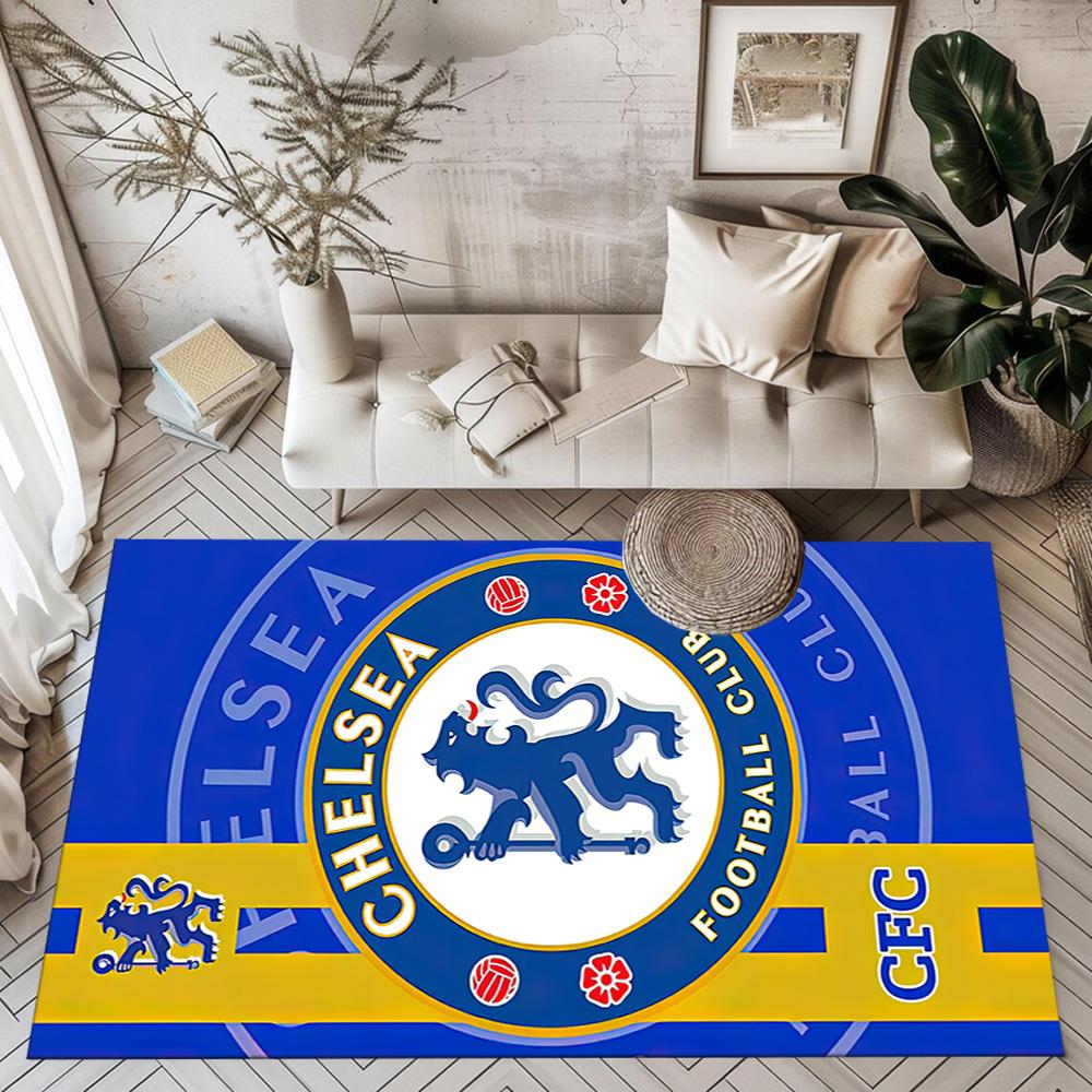 Love Chelsea Football Club Logo Square Rugs Are a Great Choice for Living Rooms, Bedrooms, Home Décor, and As Gifts.