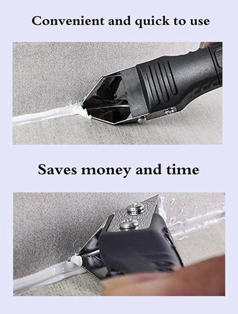 3 In 1 Sealant Angle Scraper Spatula Silicone Grout Caulk Floor Seam Glass Glue Remover Home Removal Tool Kit