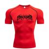 Abbigliamento Fitness Estivo Felpa a Compressione Manica Corta Uomo Corsa Asciugatura Rapida Top Palestra Allenamento Bodybuilding Maglietta