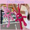 Strawberry Bunny Plush Keychain With Pull Tab For Gift And Collectible Use