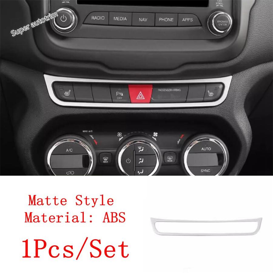 For Jeep Renegade 2015 - Accessories Shift Gear Panel / Door Speaker / Central Air AC Outlet Vent / Hand Brake Cover Trim