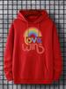 Autumn and Winter Men's Printed Drawstring Hoodie Sweater Men's Hooded Sports and Casual Top
