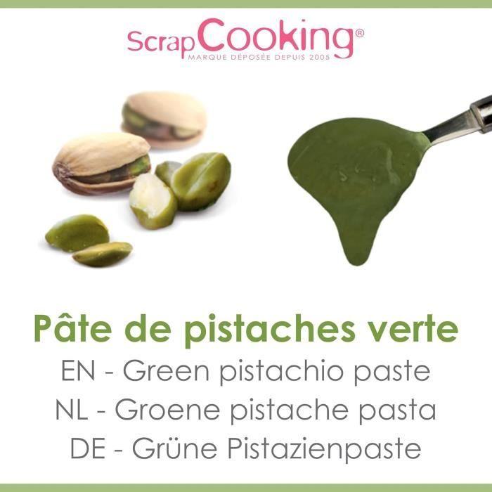 ScrapCooking - Green Pistachio Paste 200 G - Ingredient for Pastries, Desserts, Macarons, Entremets, Cakes, Ice Creams, Smoothies, Cakes
