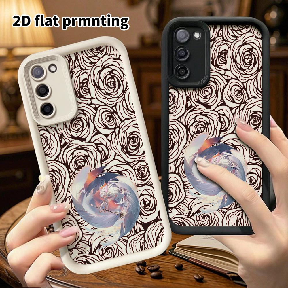 Phone Case: 2D Flat Samsung Galaxy A34 A35 M05 M06 S20 S22 S21 FE Plus 5G Protective Case, White-haired Girl, Christmas and Halloween Gift