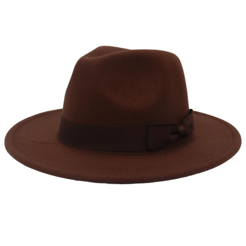 European Style Fedora Hat With Wide Brim For Winter Sun Protection And Breathability