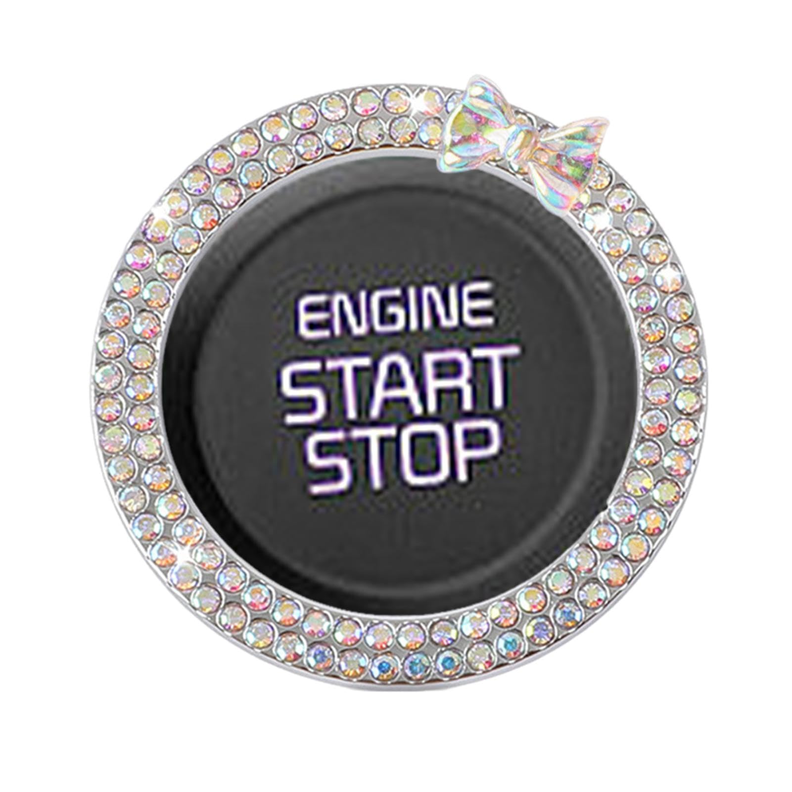 

Yianyal Rhinestone Car Engine Start Stop Decoration Ring - Push Start Button Ignition Ring Refer to description